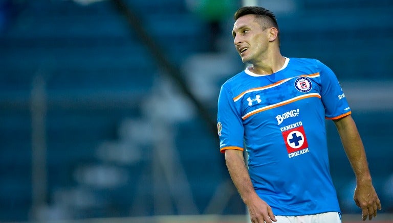 Chaco, durante un encuentro con Cruz Azul