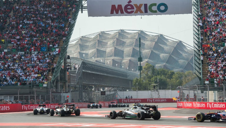 Así luce la pista durante el GP de México