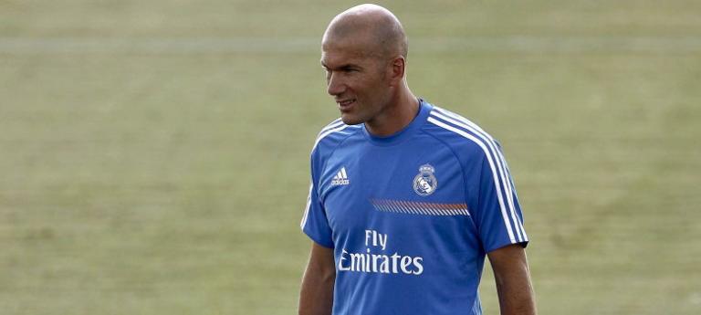 Zidane, durante un entrenamiento del Castilla