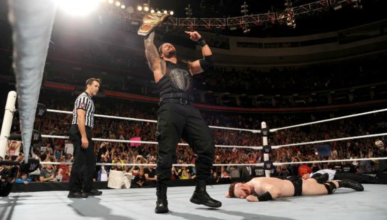 Roman Reigns cuando ganó el campeonato