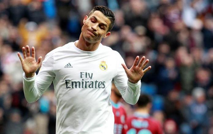 Cristiano Ronaldo, en un juego del Real Madrid