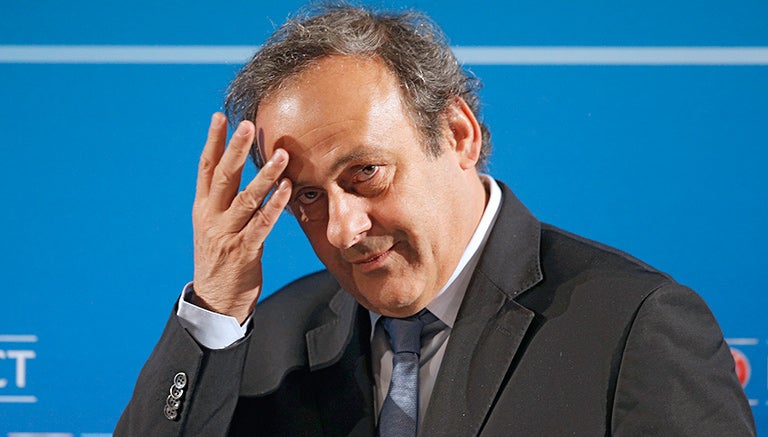 Platini, en una conferencia de prensa