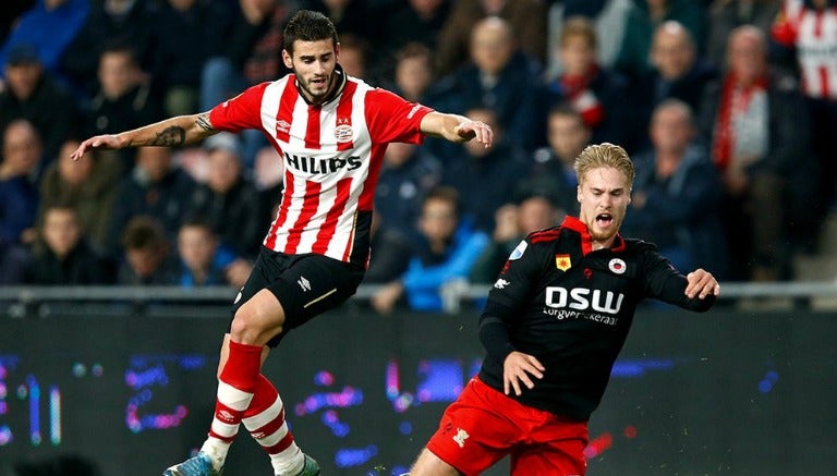 El PSV en un partido de liga holandesa