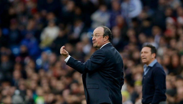 Benítez durante un partido con el Real Madrid