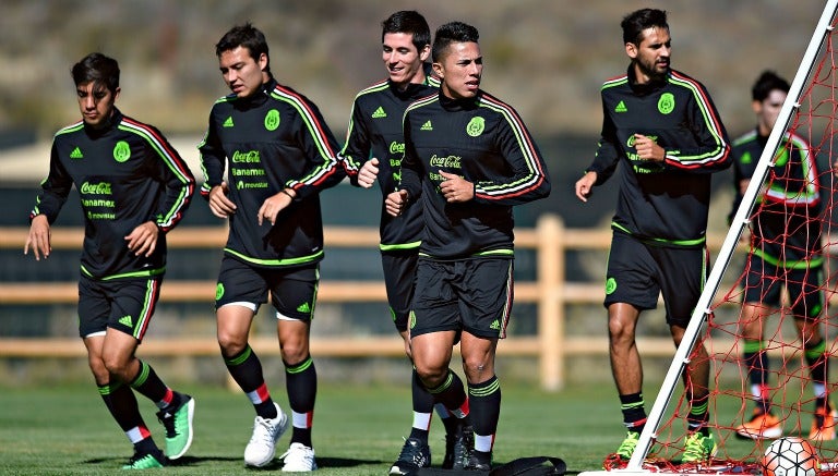 Elementos de la Sub 23 durante un entrenamiento