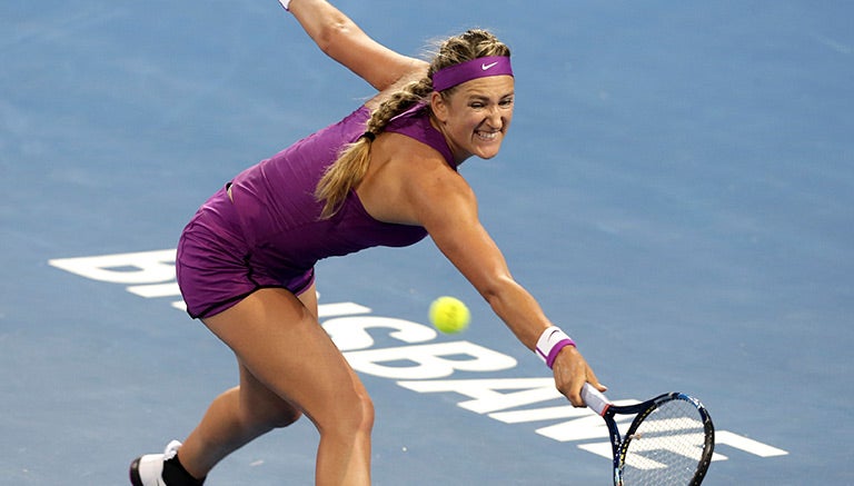 Azarenka, durante el partido contra Kerber