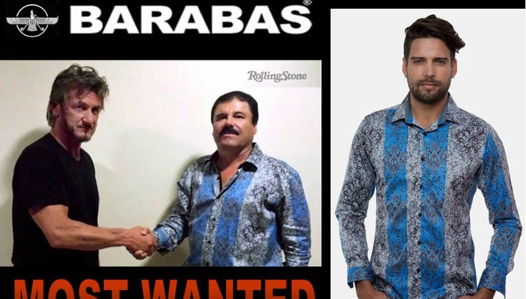 Así se promociona la camisa del Chapo