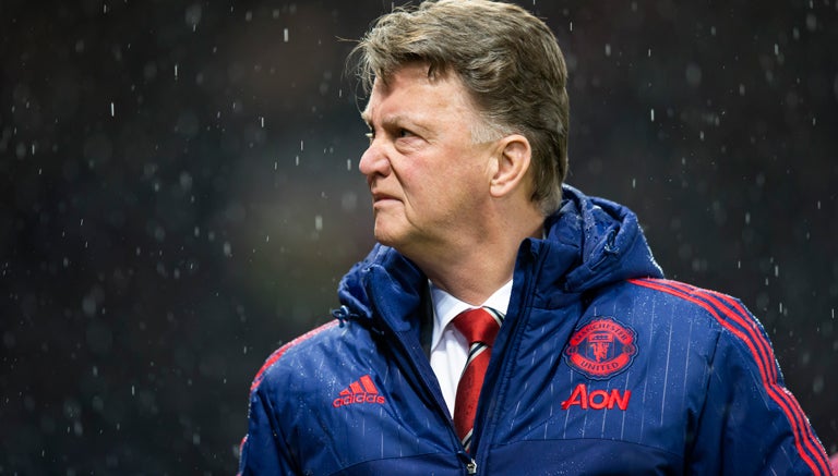 Van Gaal, durante un partido con el Manchester United