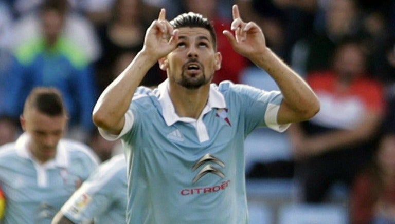 Nolito celebra un gol con el Celta