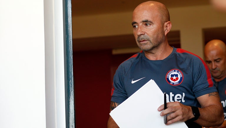 Sampaoli previo a una rueda de prensa