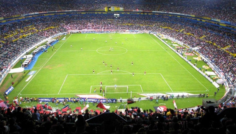 Vista del Estadio Jalisco durante un partido de Atlas