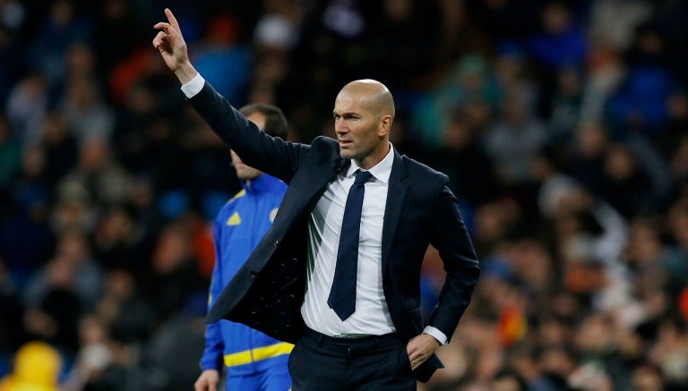 Zidane, durante un partido del Real Madrid