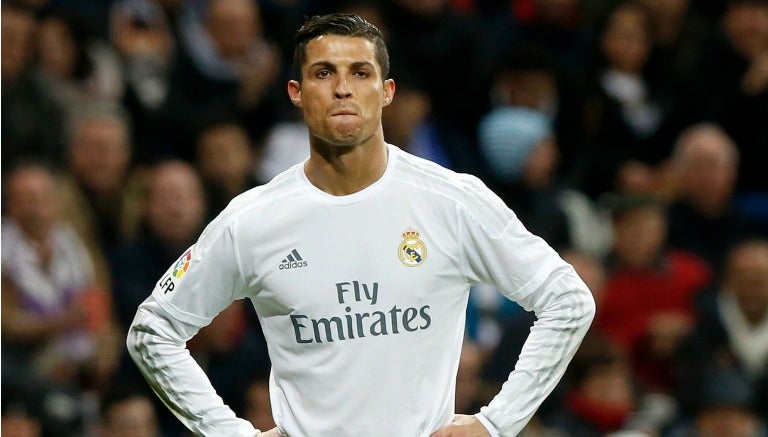 CR7 durante un juego con el Real Madrid