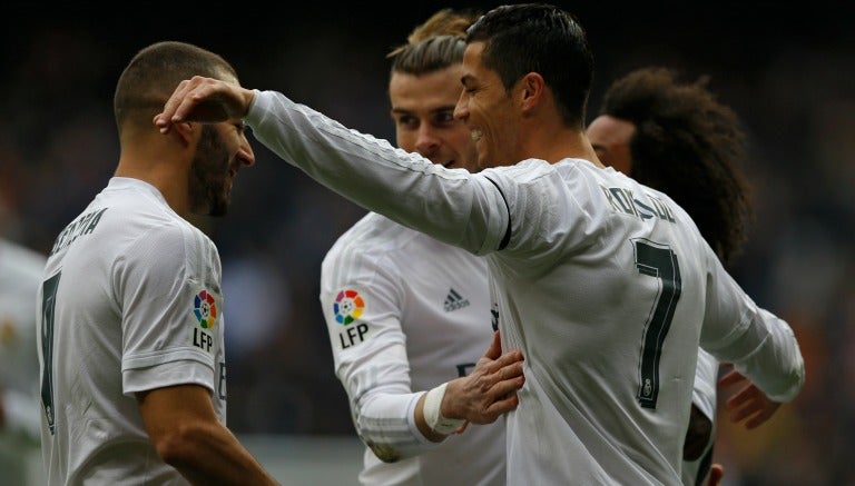 La 'BBC' festejando el triunfo de Real Madrid