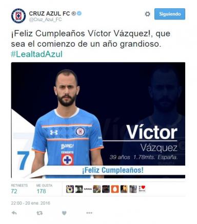 Así 'celebraron' el cumpleaños de Víctor Vázquez