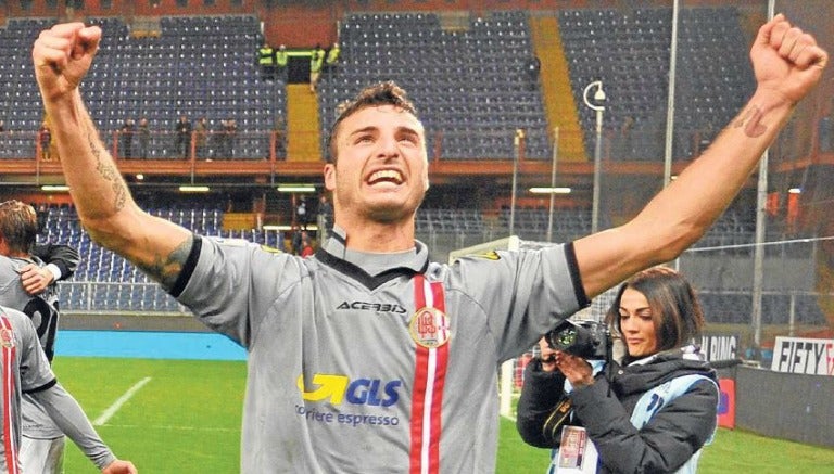 Un jugador del Alessandria celebra el pase a Semifinales