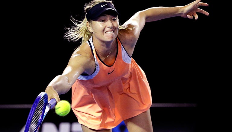 Sharapova, durante el partido contra Davis