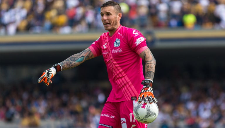 El guardameta argentino en el duelo contra Pumas