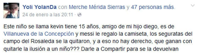 Piden que se regrese regalo de Messi a adolescente