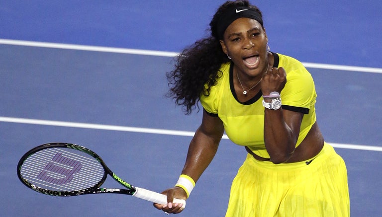 Williams festeja en el partido contra Radwanska