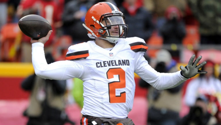 Manziel en partido con los Browns