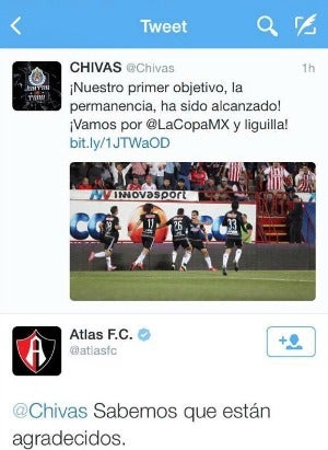 Atlas 'trolleo' a los rojiblancos tras su salvación