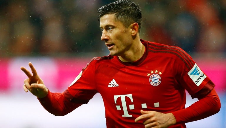 Lewandowski festeja su anotación 