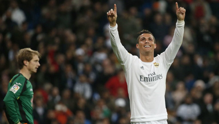 Cristiano Ronaldo celebra uno de sus goles con el Real Madrid