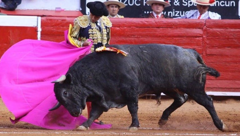 Joselito Adame durante una faena