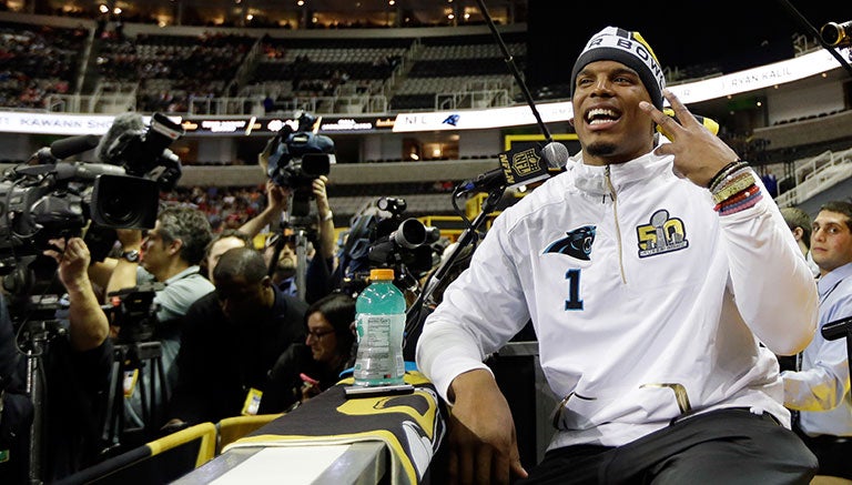 Cam Newton durante el Opening Night