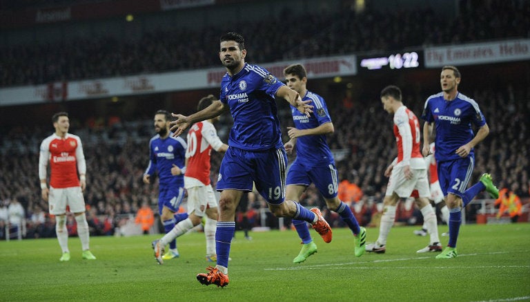 Diego Costa celebra su gol contra Arsenal 