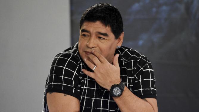 Maradona, durante una entrevista