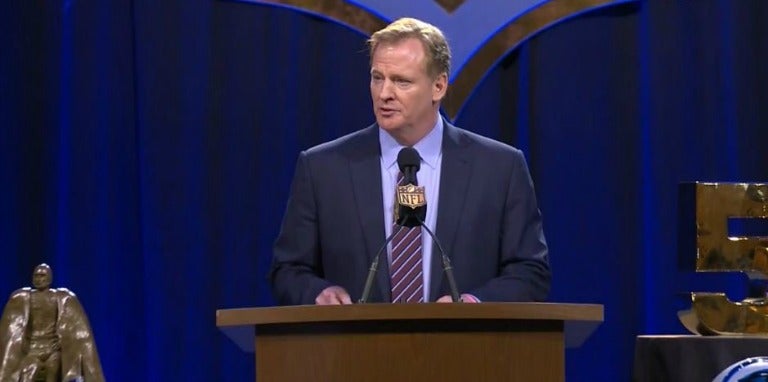 Goodell durante su conferencia de prensa