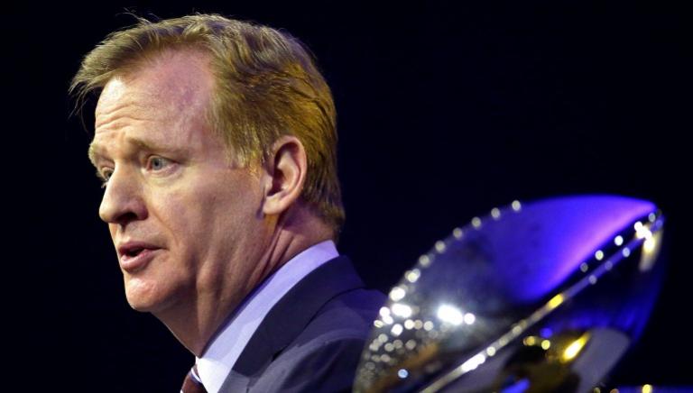 Goodell en conferencia de prensa anual antes del Super Bowl