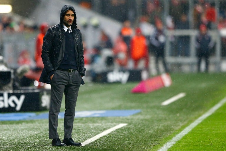 Guardiola durante un encuentro del Bayern Munich