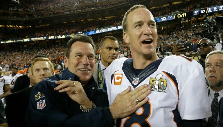 Peyton Manning después del partido contra Carolina