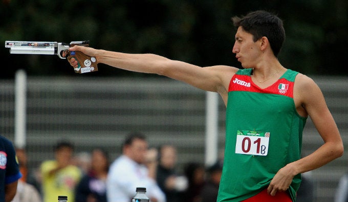 Ismael Hernández, durante prueba de pentatlón