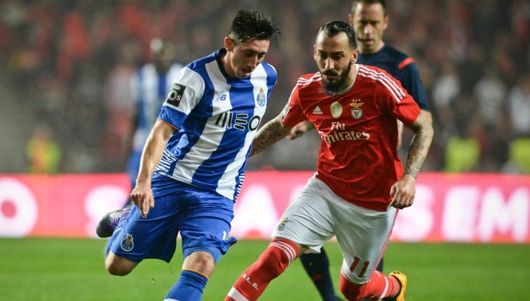 Herrera, durante el partido frente al Benfica