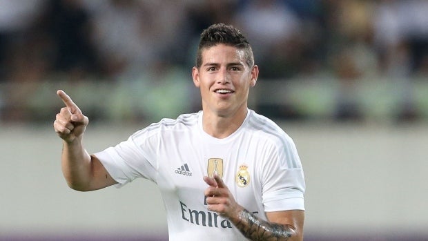 James Rodríguez, en un juego del Real Madrid