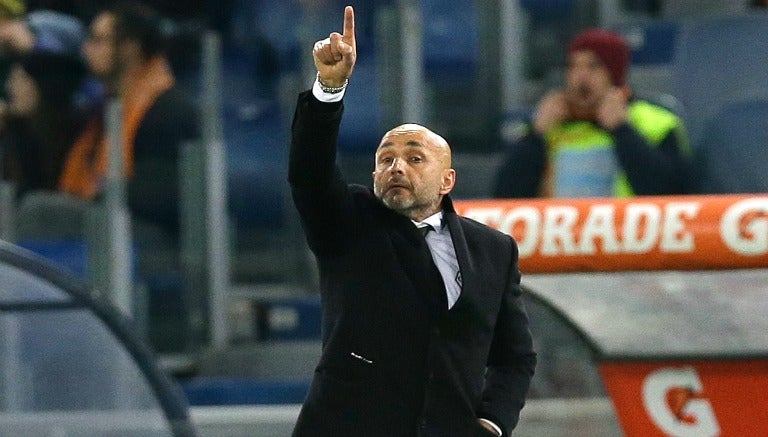 Spalletti, durante un partido de la Roma