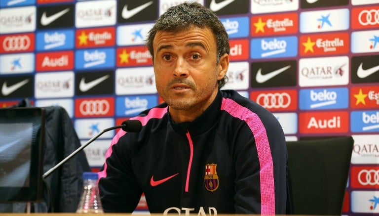 Luis Enrique, en una conferencia de prensa