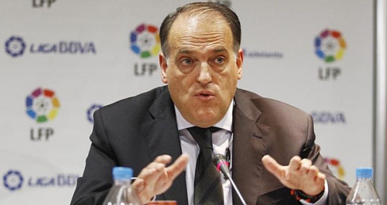 Javier Tebas, en conferencia de prensa