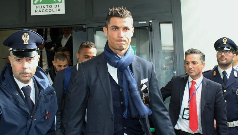 CR7, en su llegada a Roma