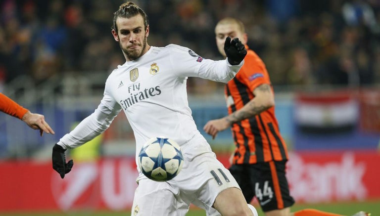 Bale durante un juego de Champions League