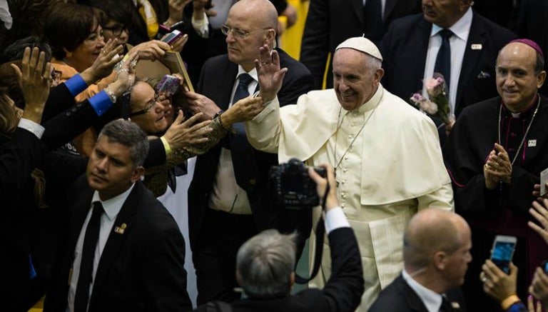 Papa Francisco en un evento en México