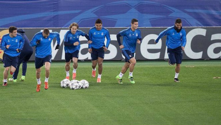 Real Madrid, durante entrenamiento