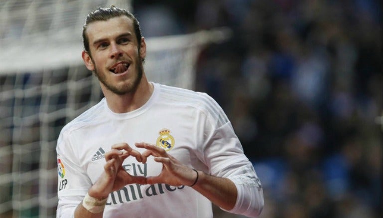 Gareth Bale celebra un gol con el Madrid