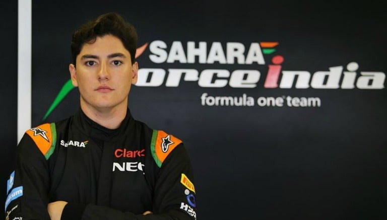 Alfonso Celis como piloto de Sahara Force India