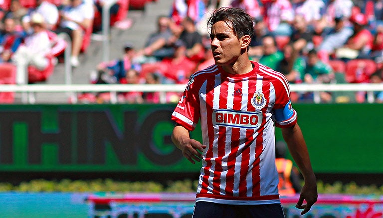 Omar Bravo, durante el partido contra León