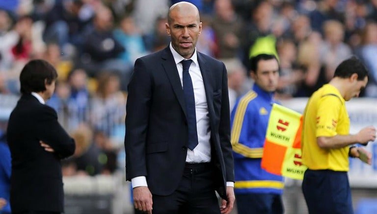 Zidane, durante un partido del Real Madrid